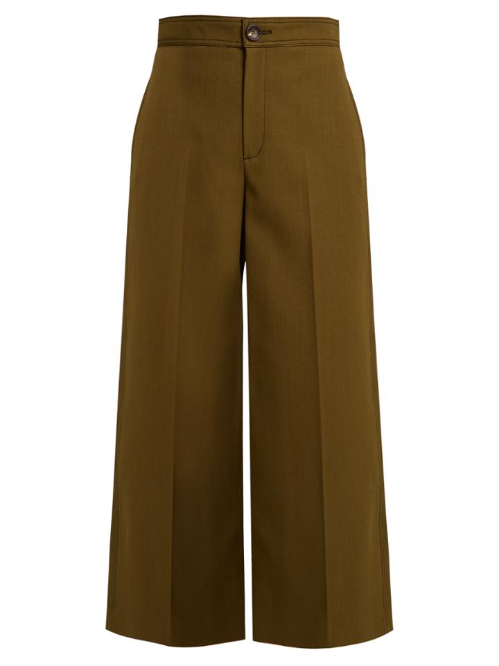 Joseph Fitz Wide-leg Wool-blend Cropped Trousers