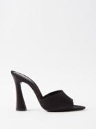 Saint Laurent - Suite 105 Silk-satin Platform Sandals - Womens - Black