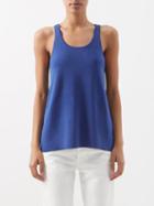 The Row - Adelina Reversible Interlock-jersey Tank Top - Womens - Blue