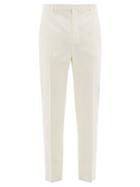 Matchesfashion.com Saint Laurent - Jacquard-striped Wool Suit Trousers - Mens - White