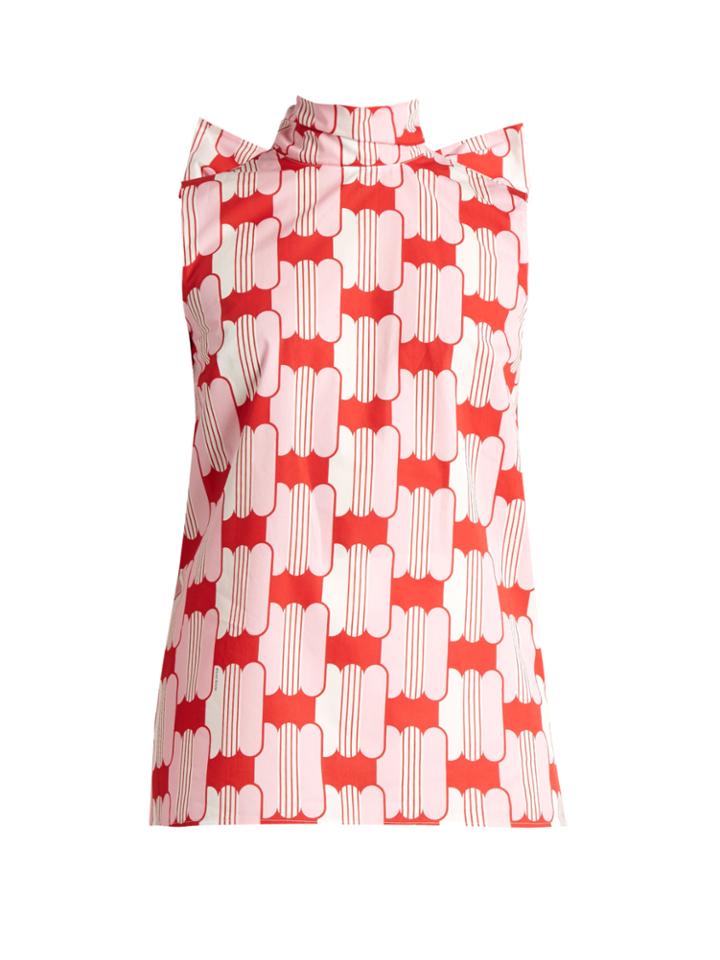 Miu Miu Graphic Candy-print Cotton Top
