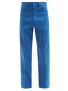 Matchesfashion.com Sunflower - French Cotton-blend Straight-leg Trousers - Mens - Blue