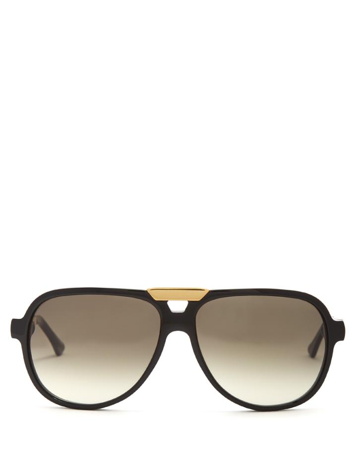 John Dalia Clint E. Acetate And Yellow-gold Sunglasses