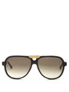 John Dalia Clint E. Acetate And Yellow-gold Sunglasses