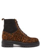 Matchesfashion.com Gianvito Rossi - Martis Leopard Print Suede Ankle Boots - Womens - Leopard