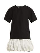 Matchesfashion.com Marques'almeida - Layered Twill Mini Dress - Womens - Black White