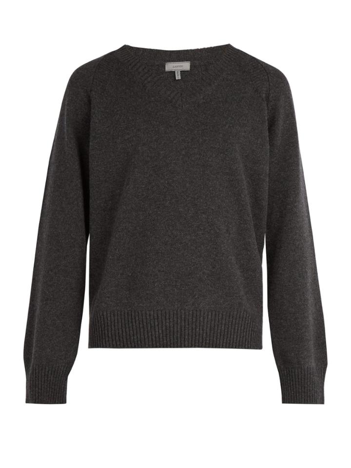 Lanvin V-neck Wool And Cashmere-blend Sweater