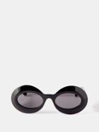 Loewe Eyewear - Oversized Oval Acetate Sunglasses - Mens - Black