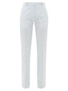 Matchesfashion.com Pallas Paris - Giacomo Striped Cotton-seersucker Trousers - Womens - Blue White