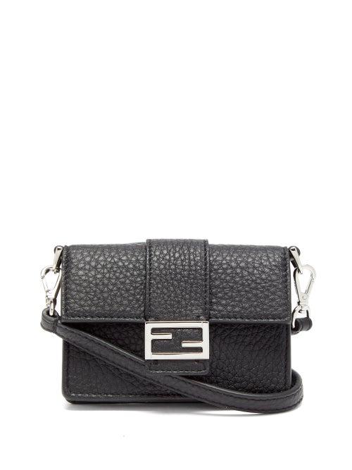 Fendi - Baguette Grained-leather Cross-body Bag - Mens - Black