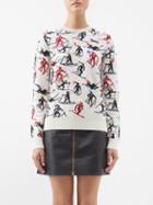Pucci - Tasseled Ski-jacquard Wool Sweater - Womens - Ivory Multi