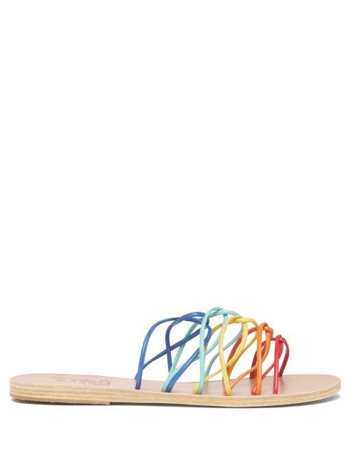 Matchesfashion.com Ancient Greek Sandals - Rodopi Rainbow Strap Leather Sandals - Womens - Multi