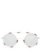 Matchesfashion.com Dior Homme Sunglasses - Diorsynthesis Round Frame Sunglasses - Mens - White