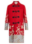 Gucci Floral-embroidered Wool Overcoat