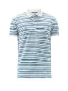 Matchesfashion.com Orlebar Brown - Jarrett Cotton Terry-towelling Polo Shirt - Mens - Blue Multi