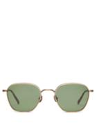 Matchesfashion.com Matsuda - M3101 Hexagonal Gold-plated Titanium Sunglasses - Mens - Green