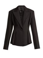 Matchesfashion.com Helmut Lang - Single Breasted Folded Crepe Blazer - Womens - Black