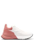 Matchesfashion.com Alexander Mcqueen - Runner Raised Sole Low Top Leather Trainers - Womens - Pink White