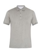 Brioni Contrast-collar Cotton-jersey Polo Shirt