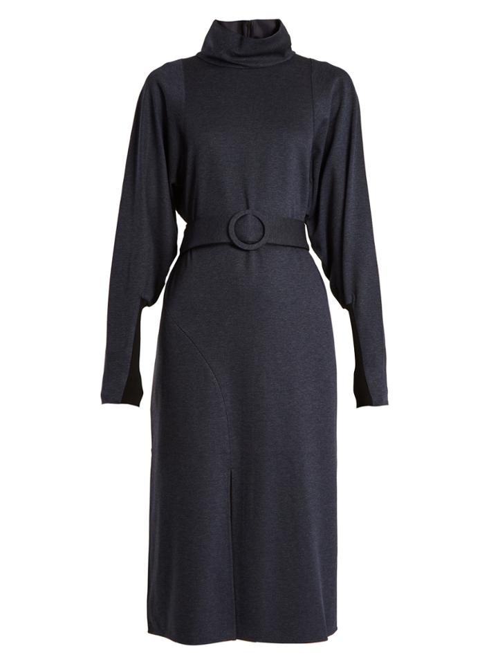 Tibi Calvary High-neck Stretch-twill Dress