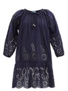 Matchesfashion.com Melissa Odabash - Ashley Broderie-anglaise Cotton Minidress - Womens - Navy