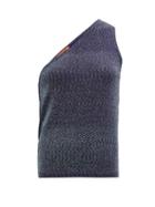 Matchesfashion.com Missoni - One-shoulder Lam-knit Top - Womens - Blue