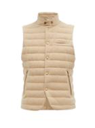 Matchesfashion.com Ralph Lauren Purple Label - Whitewell Quilted Wool Gilet - Mens - Cream