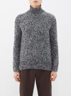 Brioni - Roll-neck Cashmere-blend Sweater - Mens - Black Multi