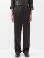 Delos - Gilbert Silk-satin Trousers - Mens - Black