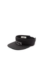 Matchesfashion.com Valentino - Vltn Logo Print Visor - Mens - Black