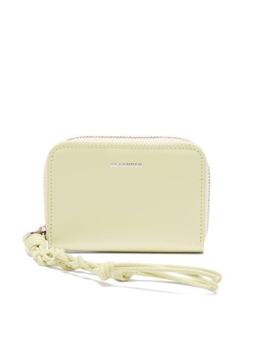 Jil Sander - Tangle Small Leather Wallet - Womens - Light Green