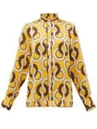Matchesfashion.com F.r.s - For Restless Sleepers - Eurito Circle-print Hammered-silk Blouse - Womens - Yellow Multi