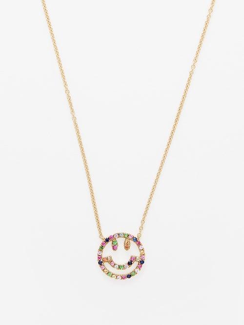 Roxanne First - Have A Nice Day Sapphire & 14kt Gold Necklace - Womens - Gold Multi