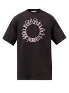 Acne Studios - Edlund Logo-embroidered Cotton-jersey T-shirt - Mens - Black