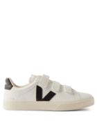 Veja - Recife Velcro Leather Trainers - Mens - White Black