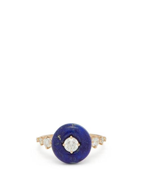 Matchesfashion.com Fernando Jorge - Orbit 18kt Rose Gold, Lapis & Diamond Ring - Womens - Blue