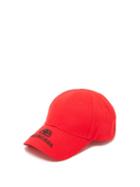 Matchesfashion.com Balenciaga - Bb Logo Cotton Cap - Mens - Red