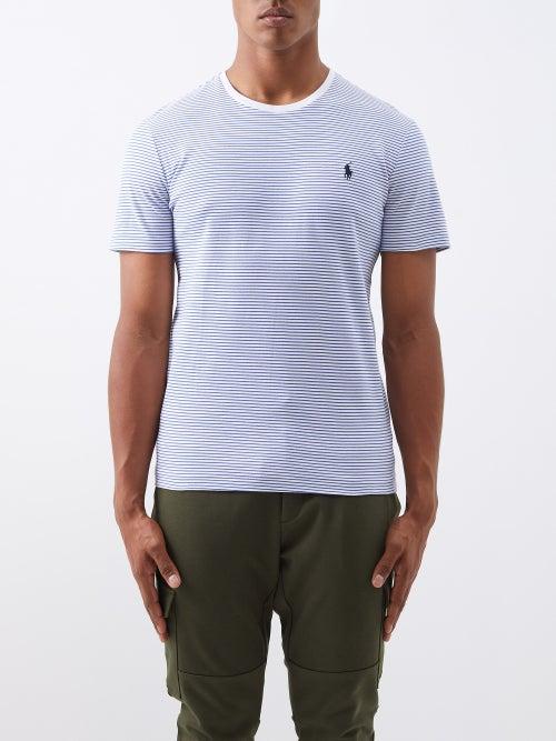 Polo Ralph Lauren - Striped Cotton-jersey T-shirt - Mens - Blue Stripe
