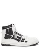Amiri - Skeleton Leather High-top Trainers - Mens - Black White