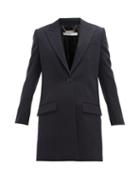 Matchesfashion.com Givenchy - Single Breasted Wool Coat - Womens - Navy