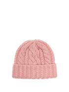 Matchesfashion.com Ami - Cable Knit Wool Beanie Hat - Mens - Pink