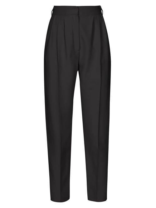 Matchesfashion.com Alexander Mcqueen - High Rise Straight Leg Trousers - Womens - Black