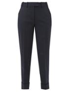 Matchesfashion.com Cefinn - Tailored Turn Up Cuff Twill Trousers - Womens - Navy