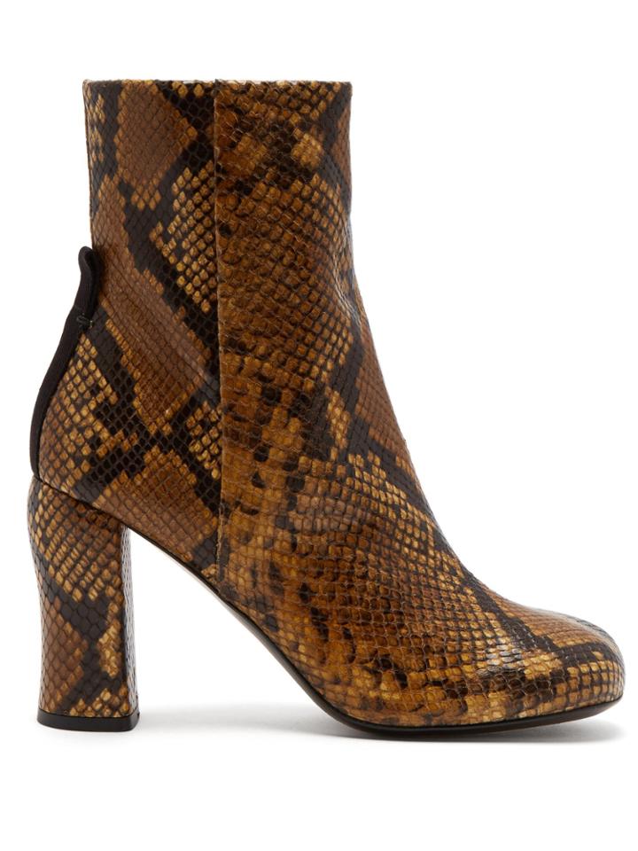 Joseph Groucho Python-effect Leather Ankle Boots