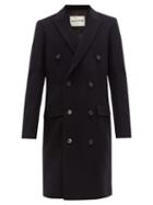 Matchesfashion.com Salle Prive - Ives Double Breasted Wool Blend Overcoat - Mens - Navy