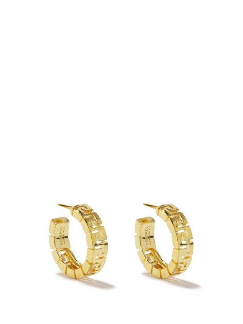 Ladies Jewellery Versace - Greca Hoop Earrings - Womens - Gold