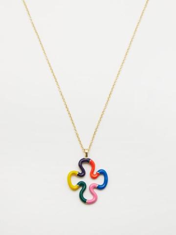 Bea Bongiasca - B Enamel & 9kt Gold Necklace - Womens - Multi