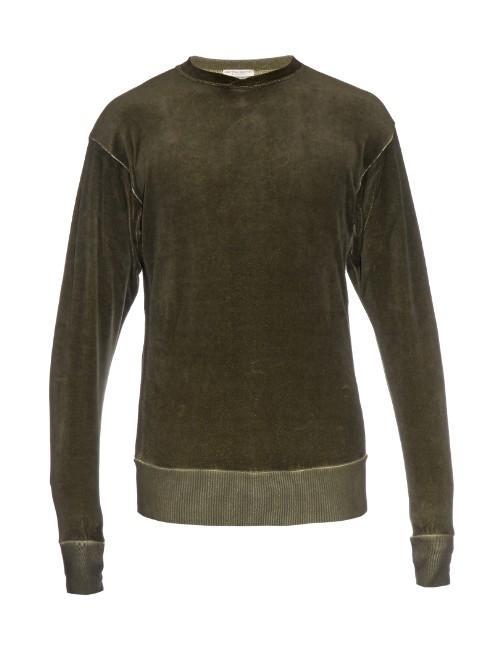 Bottega Veneta Crew-neck Velour Sweatshirt