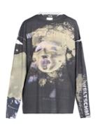 Matchesfashion.com Vetements - Weltschmerz Print Long Sleeved Cotton T Shirt - Mens - Blue