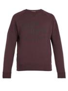 Matchesfashion.com Maison Kitsun - Palais Royal Logo Print Cotton Sweatshirt - Mens - Dark Red